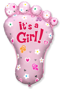 Шар Фольга Flexmetal Foot Girl 65x93 см Pink 91378 Испания